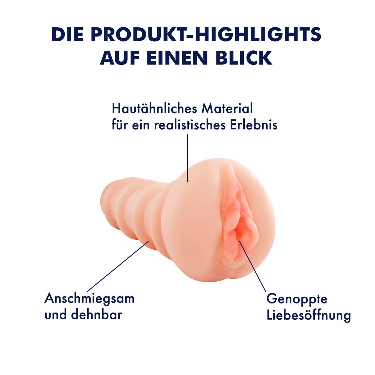 EIS Anschmiegsamer Masturbator 17,5 cm – realistische Taschenmuschi