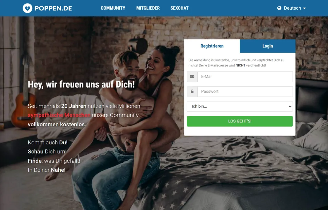 Poppen.de – Portal für Dating und Community