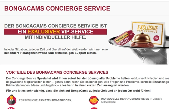Bongacams Concierge Service