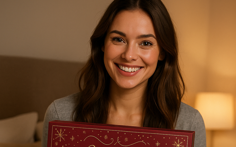 Frau mit Eis.de Adventskalender